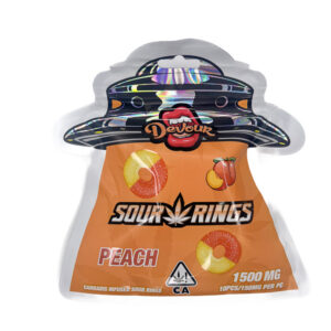 Devour 1500mg Gummies – Sour Peach Rings