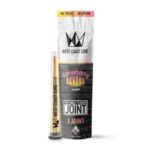 West Coast Cure Strawberry Banana OG - Top Shelf CUREjoint 1g